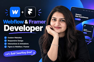 build a responsive webflow or framer website