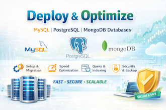 deploy mysql, postgresql, and mongodb databases