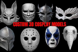sculpt 3d cosplay mask helmet stl printable anime oni fantasy sci fi model print