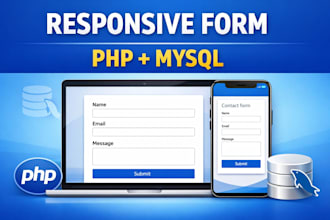create responsive bootstrap form with PHP and mysql
