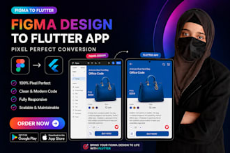 design flutter apps, bespoke flutter UI, convert figma to flutter