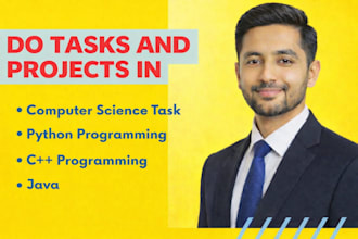 do computer science python java and cpp tasks and projects