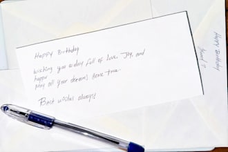 write handwritten letters and custom notes for any occasion