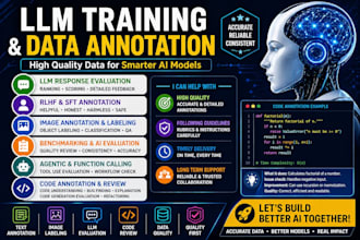 llm training, rlhf, sft, data annotation, image labeling, and ai evaluation