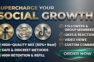 provide facebook, instagram, and tiktok growth