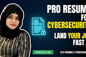 create cybersecurity resume and linkedin profile for jobs