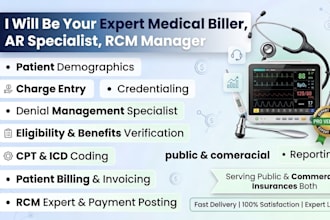be your expert medical biller, ar specialist ,rcm manager