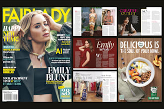 do magazine design, brochure, catalog, booklet, newsletter and magazine layout
