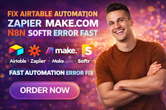 fix airtable automation zapier make com n8n softr error fast