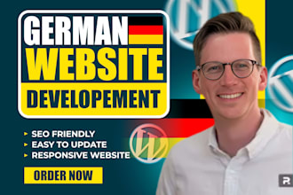 build german wordpress website, wordpress, ecommerce website with elementor pro