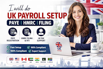do UK payroll setup paye registration hmrc filing and tax support