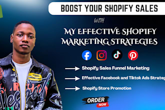 promote shopify store, facebook ads, ig ads, tiktok shop to boost shopify sales