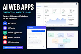 develop ai web apps, chatbots, ai agents, and saas