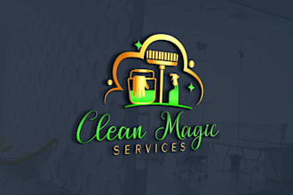 design residential and commercial cleaning service logo