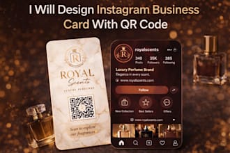 design instagram business card with qr code