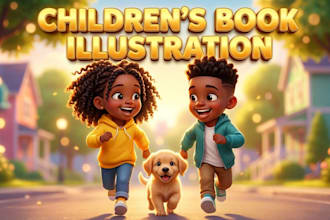 design children book illustrations, ai children book