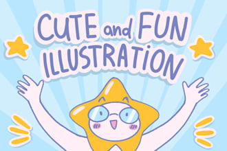 draw a cute and fun illustration