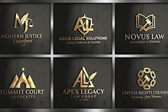 do unique a modern attorney, legal and law firm logo design