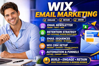 setup wix email marketing wix email newsletter wix rention wix email sequence