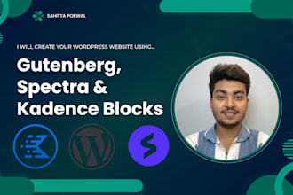 create a fast wordpress website using gutenberg, spectra and kadence blocks