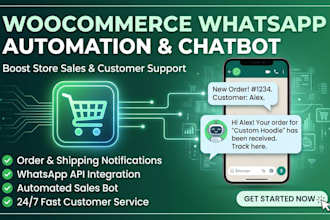 setup woocommerce whatsapp automation and chatbot