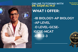 be tutoring biology, cell biology, microbiology, genetics