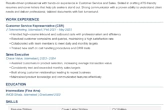 write a professional resume and cover letter for you