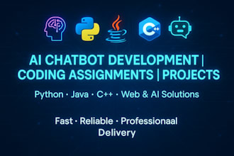 develop python projects, coding assignments, fyps and ai chatbots
