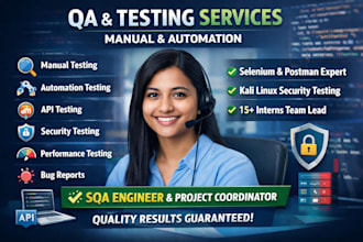 do testing sqa manual and automation testing security and performance testing