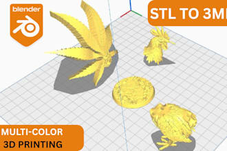 add color to 3d model, convert stl to 3mf, 2d to 3d for multicolor printing