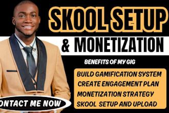 setup your skool community monetize skool course with engagement growth stratagy