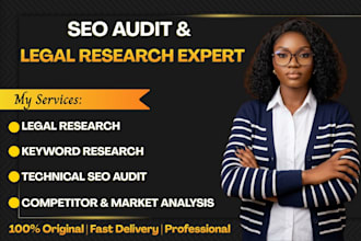 do complete law firm SEO, legal keyword and technical research, ranking strategy