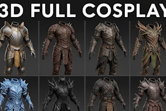 3d cosplay creation pepakura evafoam wearable cosplay armor anime 3d props, mask