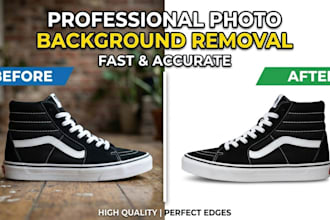 do professional photo background removal and object erasing