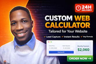 develop interactive custom web calculator for your website