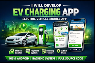 develop ev charging app electric vehicle charging station mobile, handyman app