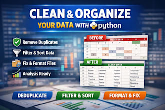 clean and organize your data using python