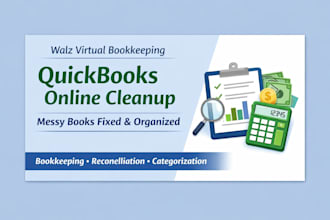fix and organize messy quickbooks online books for your business
