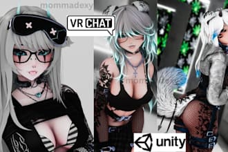 create 3d vrchat avatar model furry vrc avatar anime vr character vr chat avatar