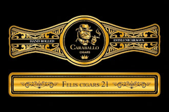 design vintage cigar label, cigar logo, cigar band and cigar box
