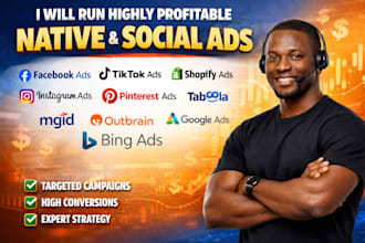 run native ads on taboola, mgid, outbrain, google ads, social media ads shopify