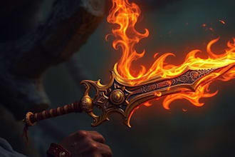 draw custom dnd weapons, magic items, and fantasy equipment