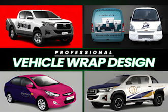 design high quality car wrap, truck wrap, motorcycle bike wrap, vehicle van wrap