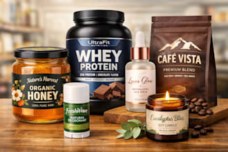 design product label for supplement product lable, jar, bottle, pouch, box label
