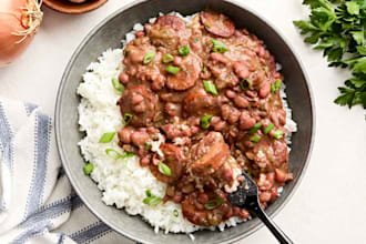 cook rice and sweet beans for you, delicious and tasty