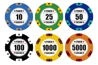 design professional poker chip or poker logo for your brand