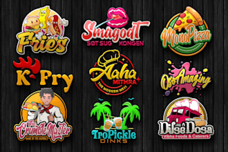 design stunning restaurant, food, fast food  barbecue, catering logo