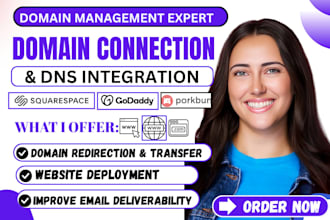 connect domain to any website or email, transfer or redirect domain