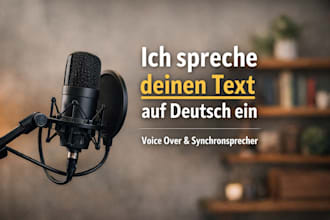 record a high quality german voice over for your project