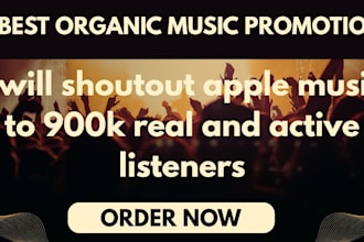 shoutout apple music to 900k real and active listeners